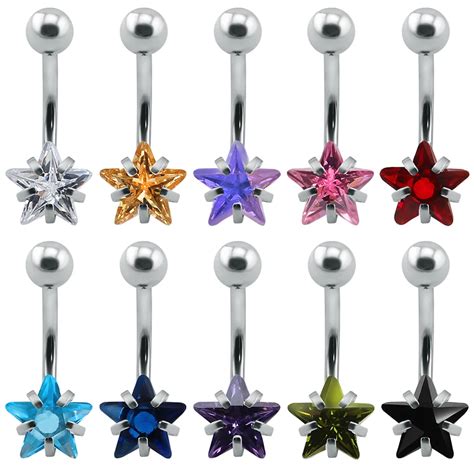 star navel piercing